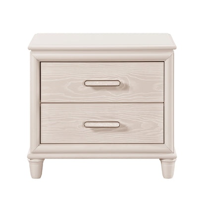 Modern Glam Style Two - Drawer Nightstand with USB ports Wooden Bedroom Furniture 1pc Bedside Cabinet - 1st Choice Furniture Direct