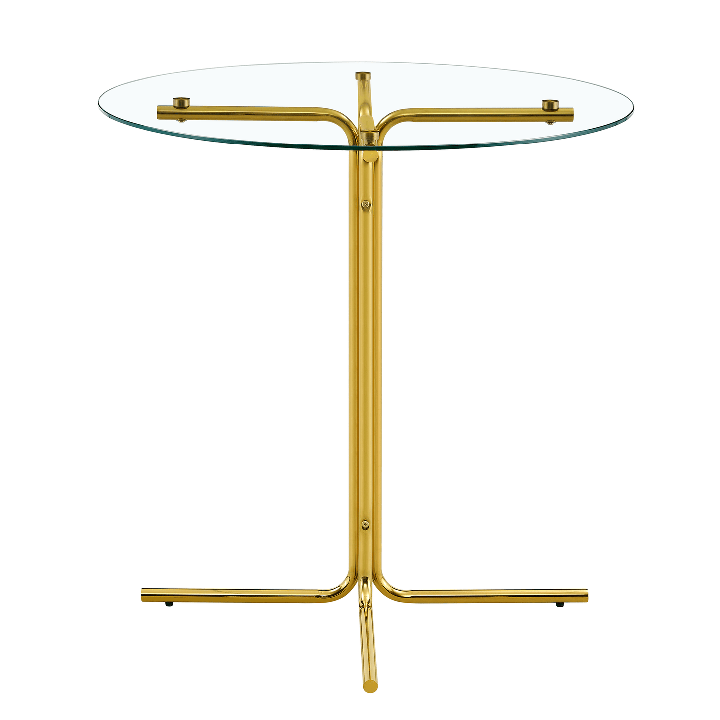 Modern Glass Bar Table Set for 2 with Swivel Bar Chairs – Dark Gray & Gold - 1st Choice Furniture Direct