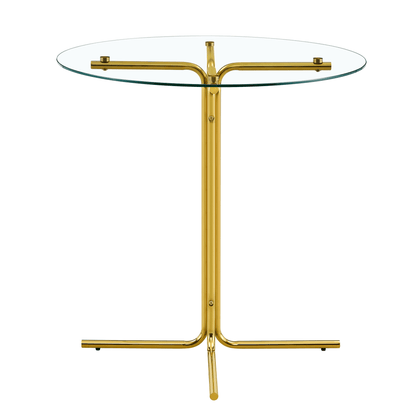 Modern Glass Bar Table Set for 2 with Swivel Bar Chairs – Dark Gray & Gold - 1st Choice Furniture Direct