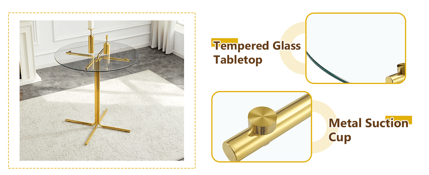 Modern Glass Bar Table Set for 2 with Swivel Bar Chairs – Dark Gray & Gold - 1st Choice Furniture Direct