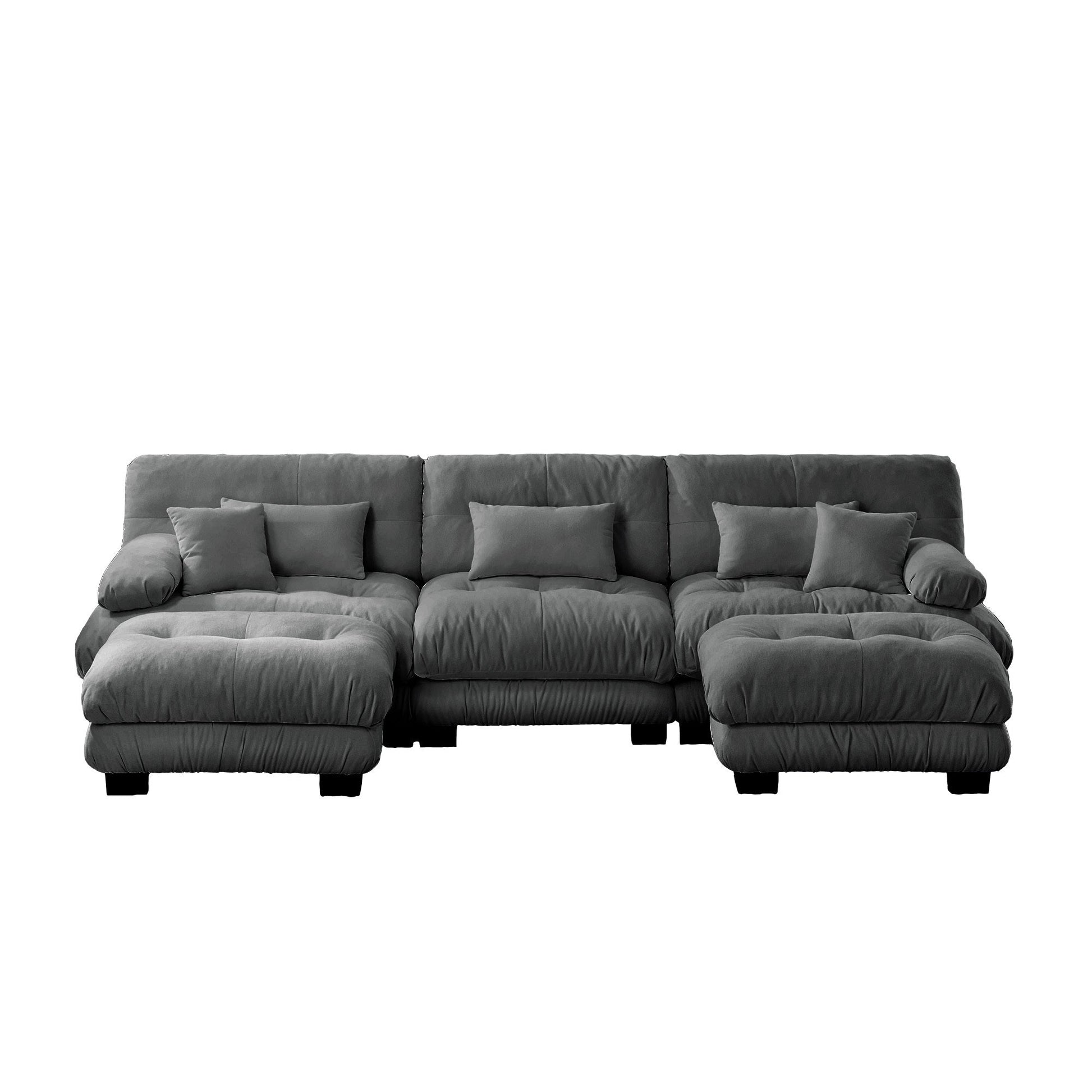 Modern Gray Chenille Cloud Sofa 3 Seater Couch - 1st Choice Furniture Direct