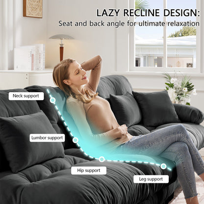 Modern Gray Chenille Cloud Sofa 3 Seater Couch - 1st Choice Furniture Direct