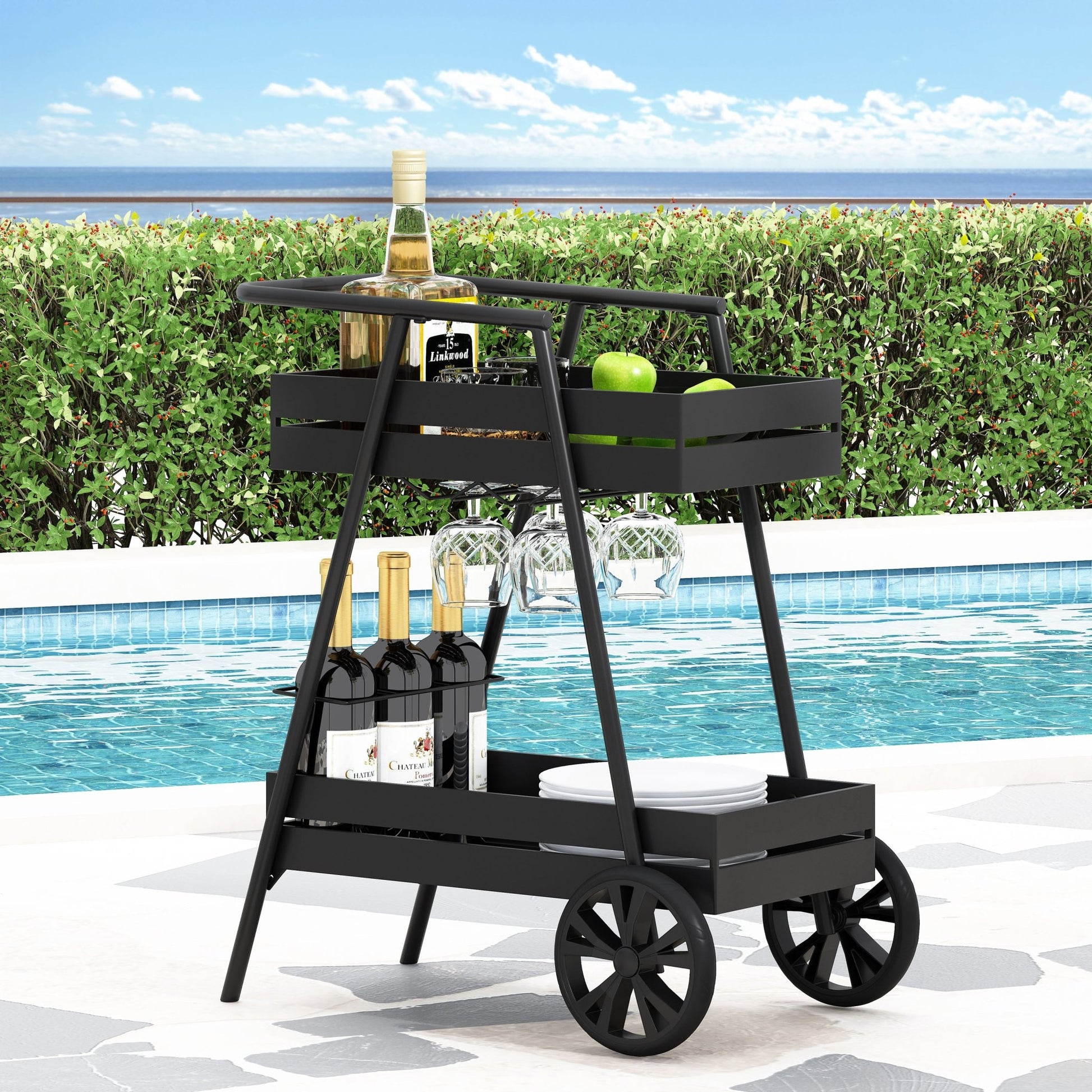 Modern Industrial Bar Cart - 1st Choice Furniture Direct