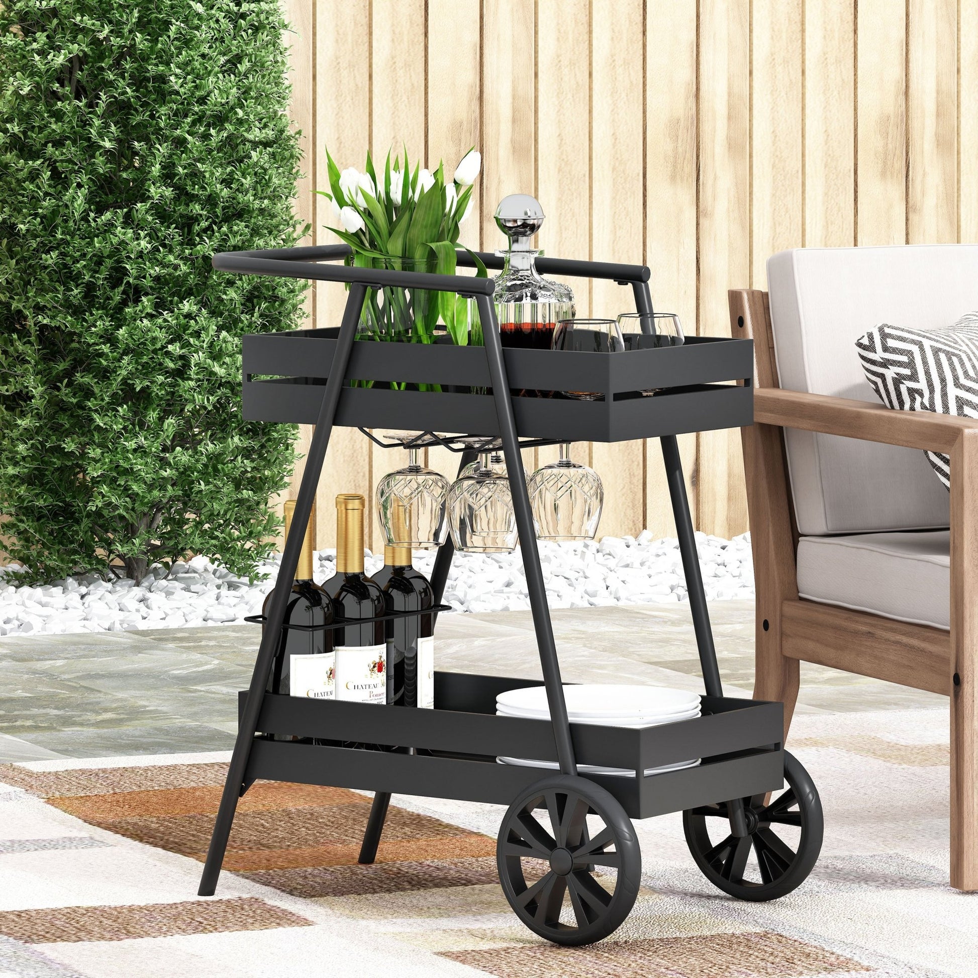 Modern Industrial Bar Cart - 1st Choice Furniture Direct