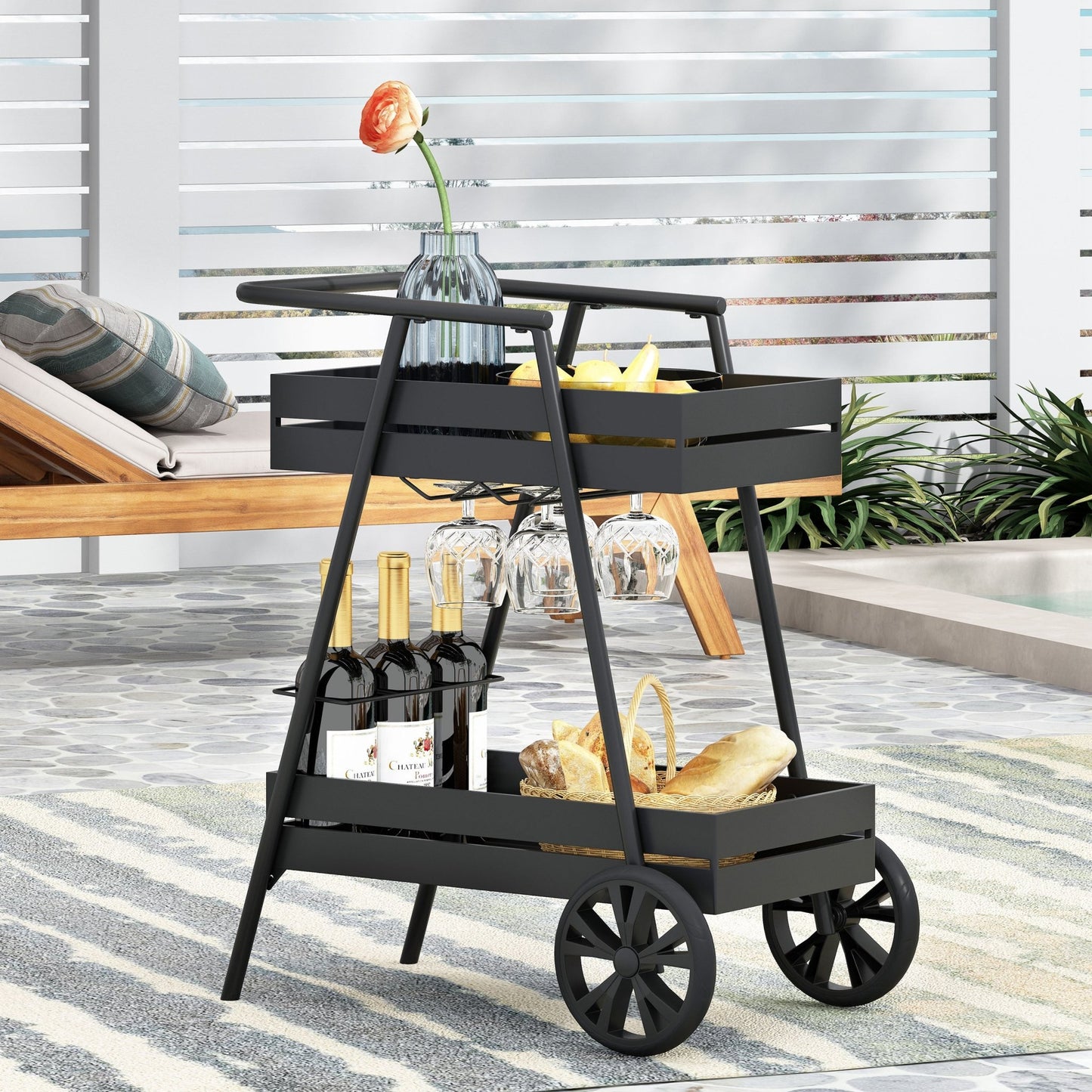 Modern Industrial Bar Cart - 1st Choice Furniture Direct