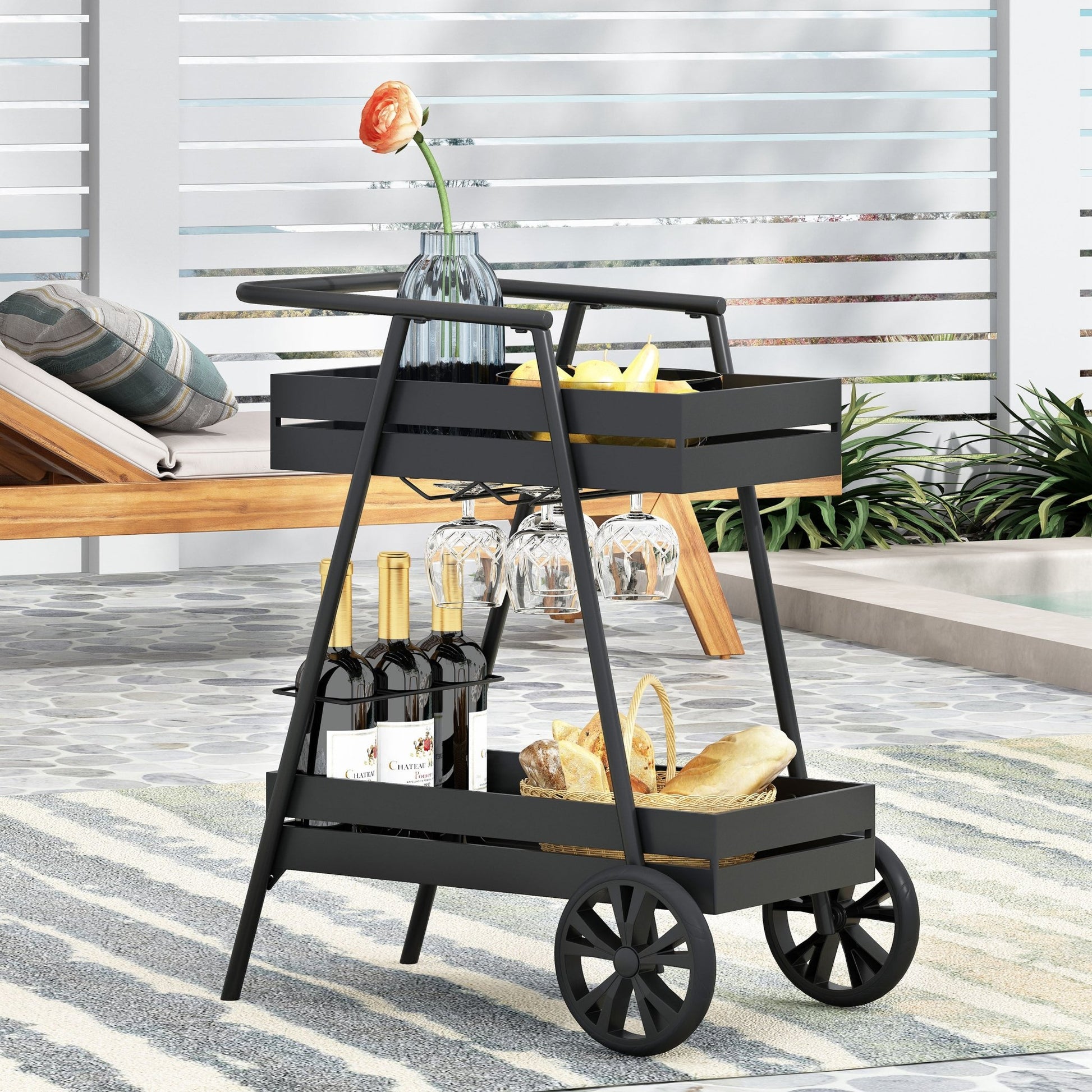Modern Industrial Bar Cart - 1st Choice Furniture Direct