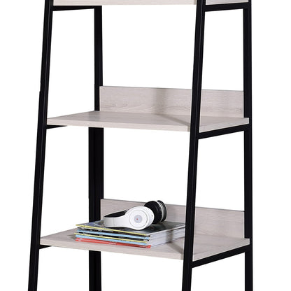 Modern Leaning Ladder Bookshelf with 5 Open Shelves - 1st Choice Furniture Direct