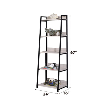 Modern Leaning Ladder Bookshelf with 5 Open Shelves - 1st Choice Furniture Direct