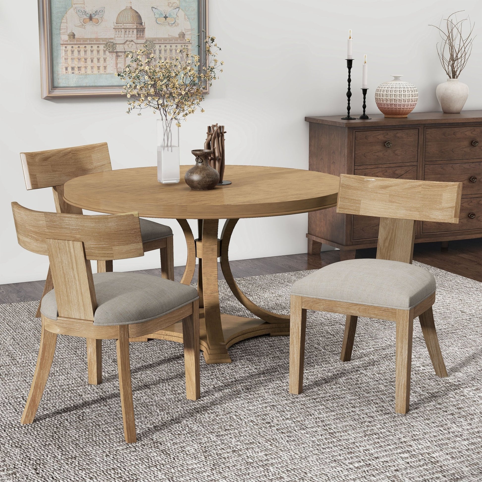 Modern Linen Dining Chair with Fabric Upholstery in Elegant Design - 1st Choice Furniture Direct