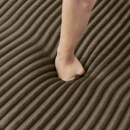 Modern Minimalist U Shape Modular Sectional Sofa, Sleeper Sofa in Corduroy, Brown - 1st Choice Furniture Direct