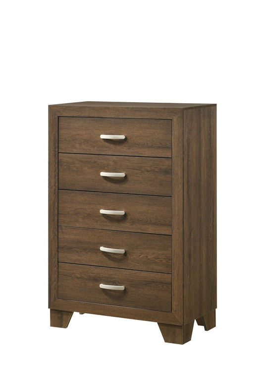 Modern Oak 5 Drawer Chest with Spacious Storage - 1st Choice Furniture Direct