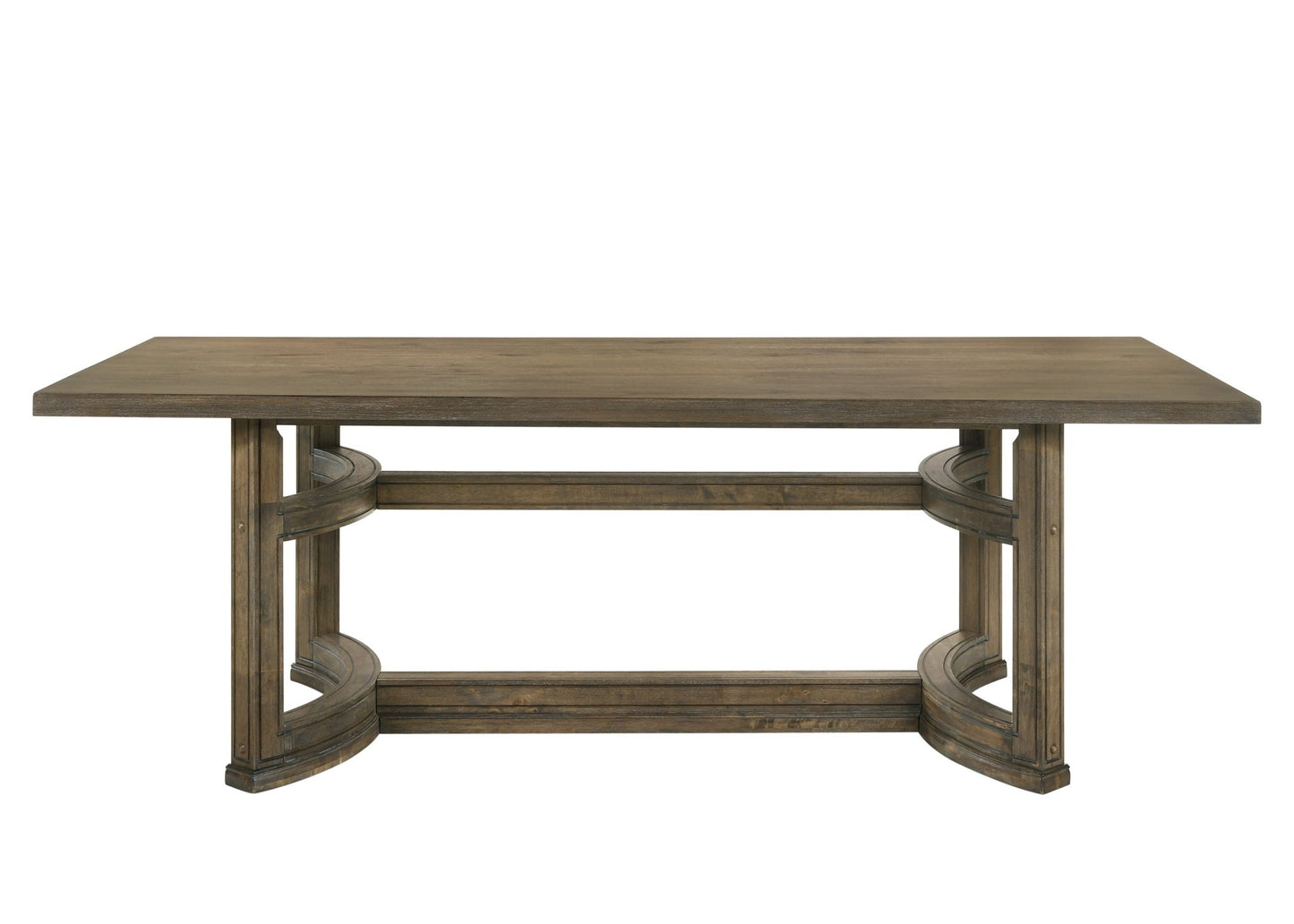 Modern Oak Dining Table with Pedestal Base – 88 Inch - 1st Choice Furniture Direct