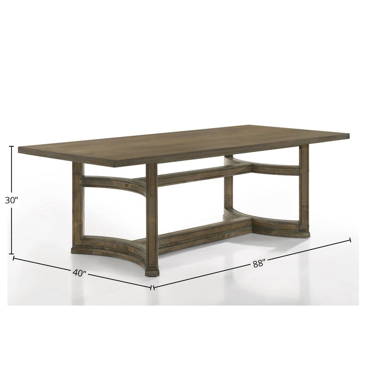 Modern Oak Dining Table with Pedestal Base – 88 Inch - 1st Choice Furniture Direct