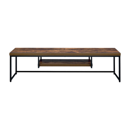 Modern Oak TV Stand for TVs Up to 60 Inches with Open Shelf - 1st Choice Furniture Direct