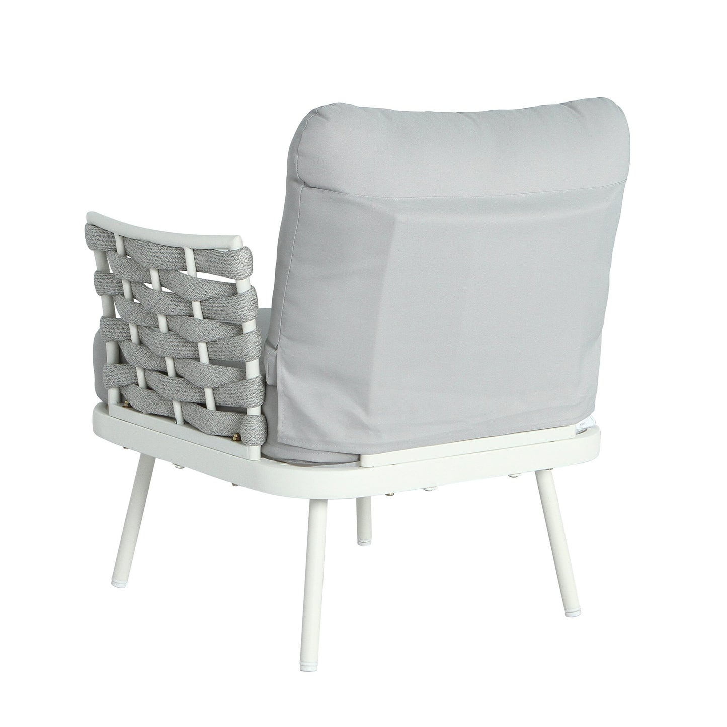Modern Outdoor Rope Club Chair Set with Cushions | 2 Piece Patio Seating Set - 1st Choice Furniture Direct