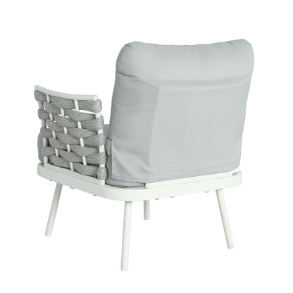 Modern Outdoor Rope Club Chair Set with Cushions | 2 Piece Patio Seating Set - 1st Choice Furniture Direct
