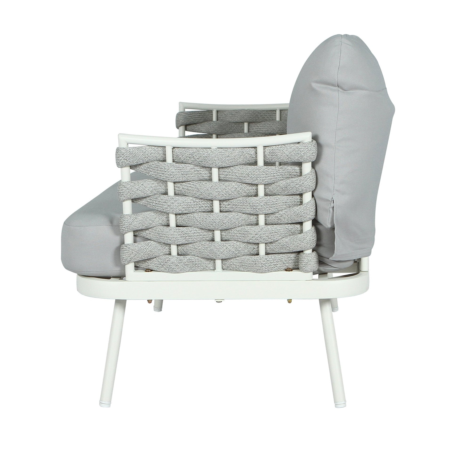 Modern Outdoor Rope Club Chair Set with Cushions | 2 Piece Patio Seating Set - 1st Choice Furniture Direct