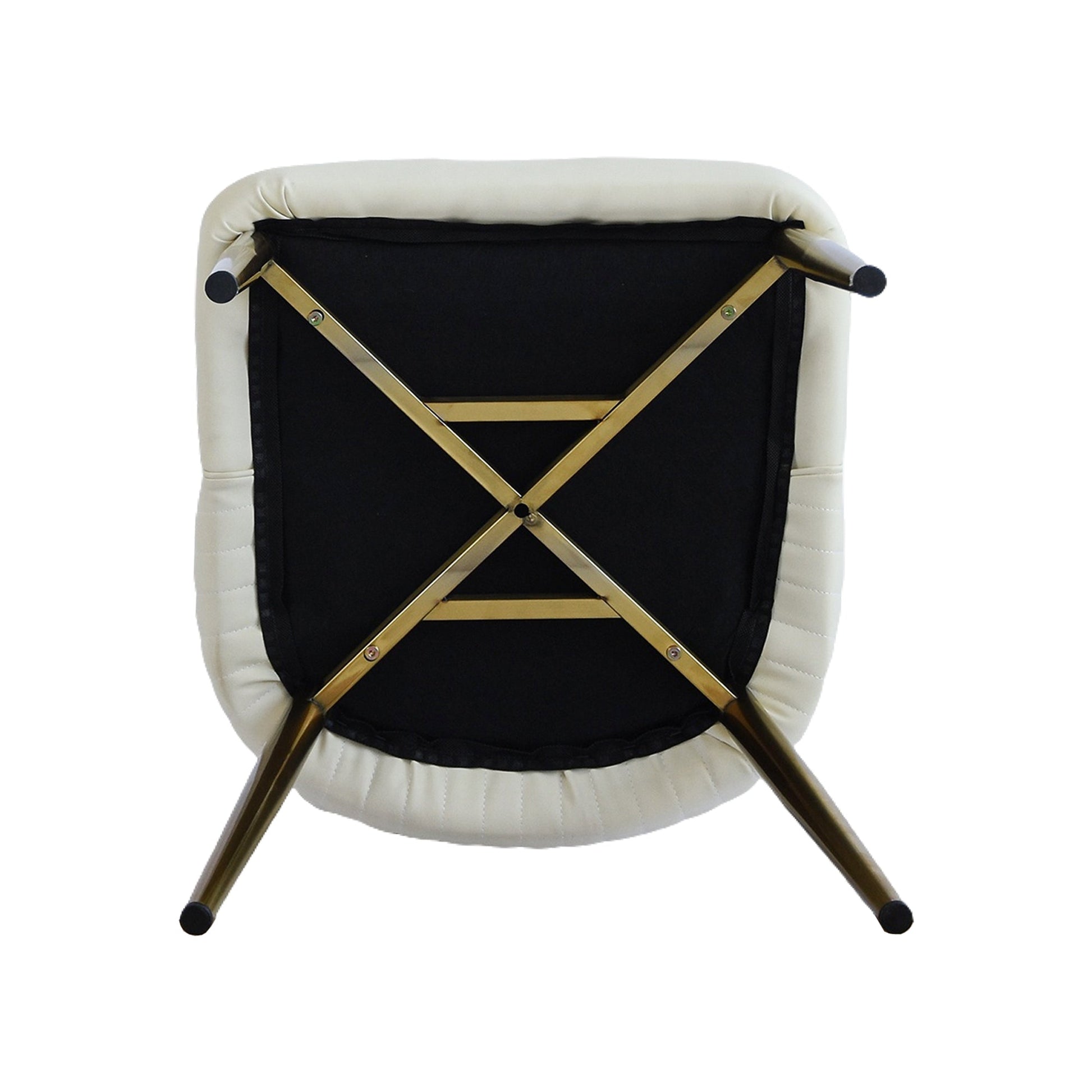 Modern PU sponge - filled dining chair, solid wood metal legs, suitable for restaurants, living rooms and rooms - (Set of 2) - 1st Choice Furniture Direct