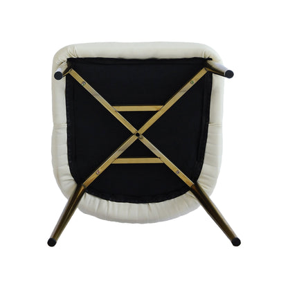 Modern PU sponge - filled dining chair, solid wood metal legs, suitable for restaurants, living rooms and rooms - (Set of 2) - 1st Choice Furniture Direct