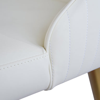 Modern PU sponge - filled dining chair, solid wood metal legs, suitable for restaurants, living rooms and rooms - (Set of 2) - 1st Choice Furniture Direct