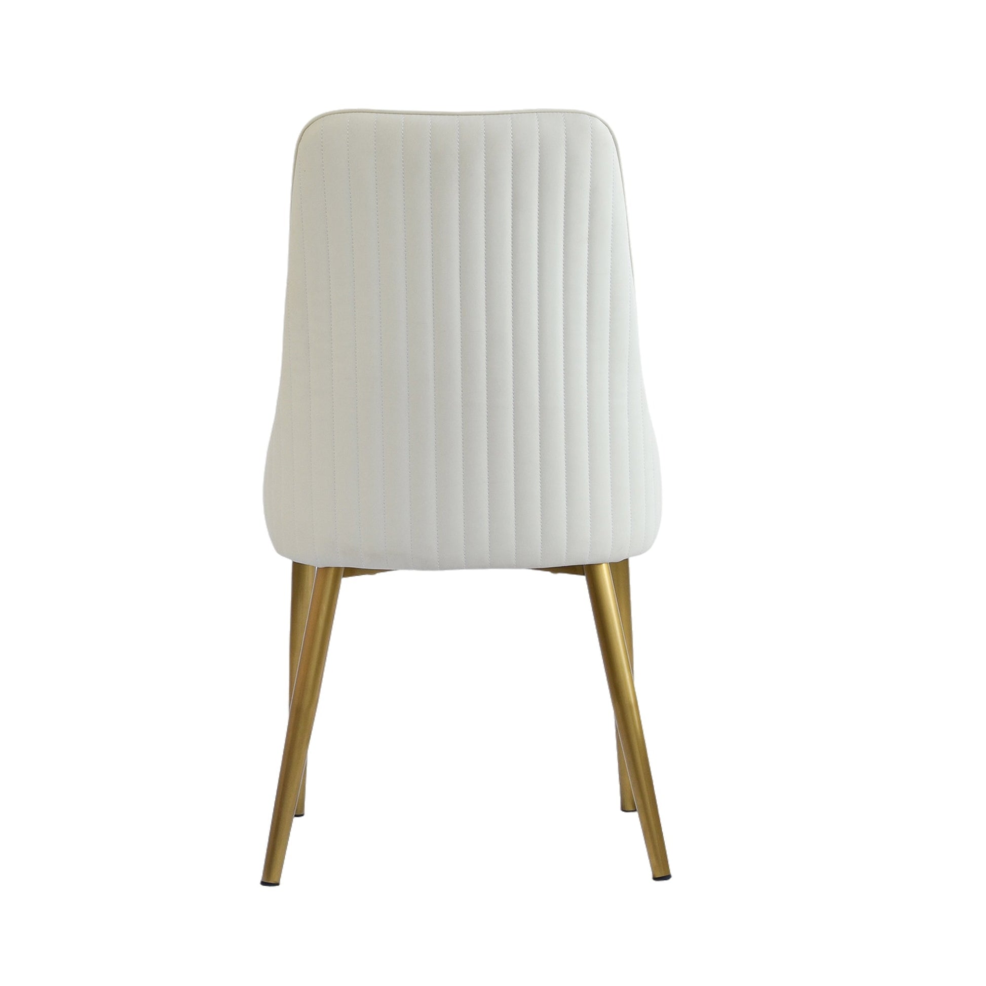 Modern PU sponge - filled dining chair, solid wood metal legs, suitable for restaurants, living rooms and rooms - (Set of 2) - 1st Choice Furniture Direct