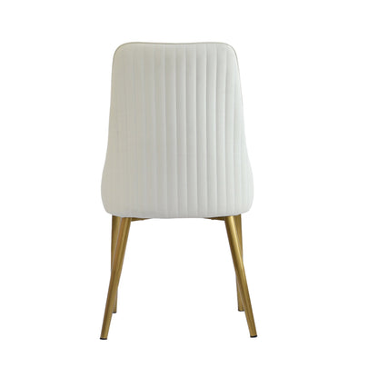 Modern PU sponge - filled dining chair, solid wood metal legs, suitable for restaurants, living rooms and rooms - (Set of 2) - 1st Choice Furniture Direct