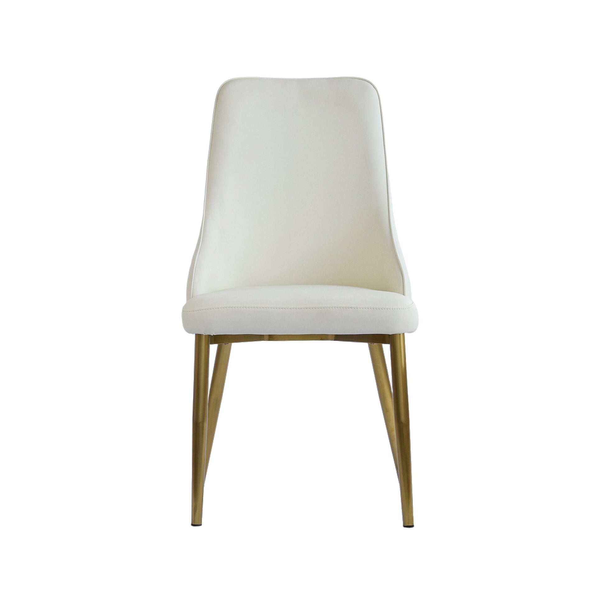 Modern PU sponge - filled dining chair, solid wood metal legs, suitable for restaurants, living rooms and rooms - (Set of 2) - 1st Choice Furniture Direct