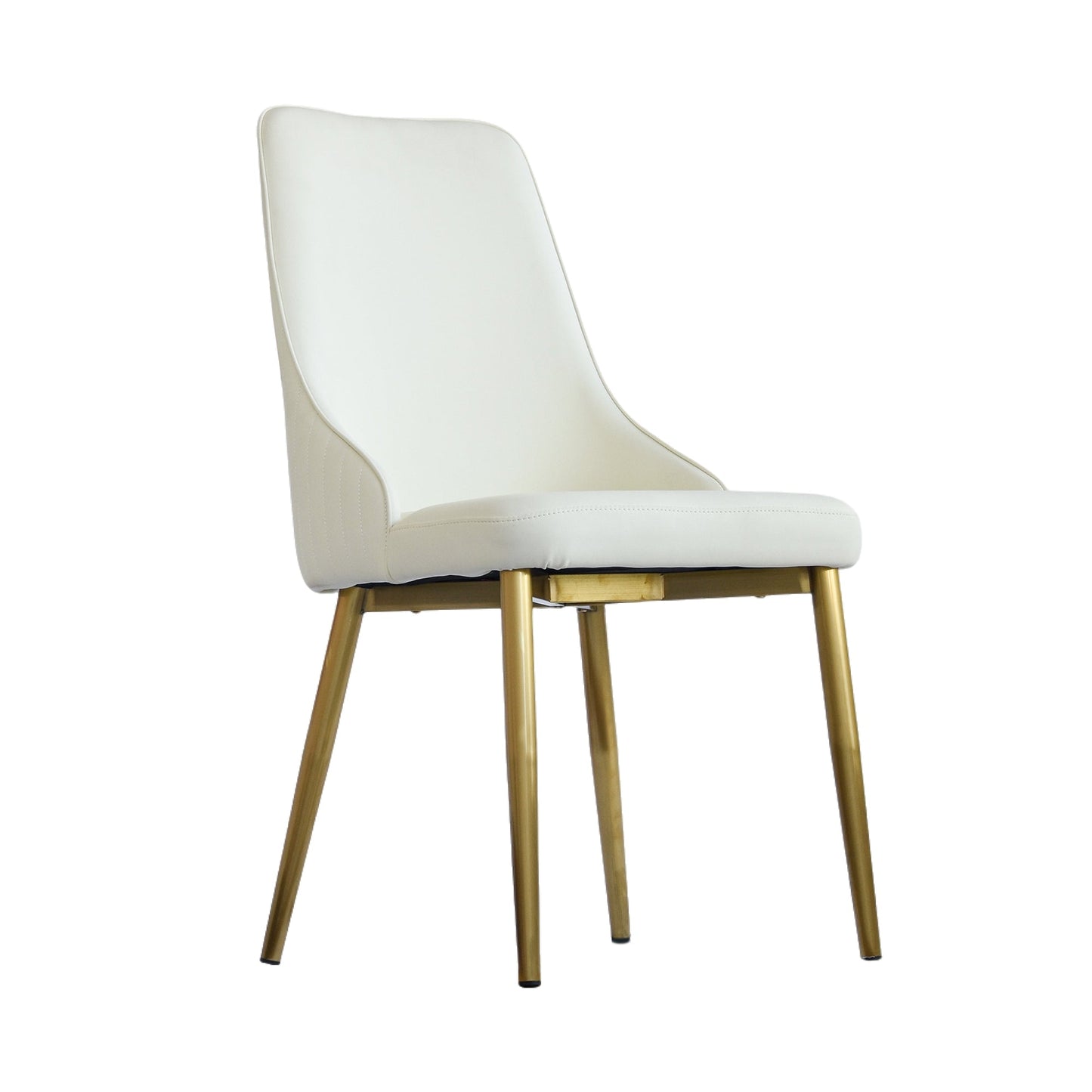 Modern PU sponge - filled dining chair, solid wood metal legs, suitable for restaurants, living rooms and rooms - (Set of 2) - 1st Choice Furniture Direct