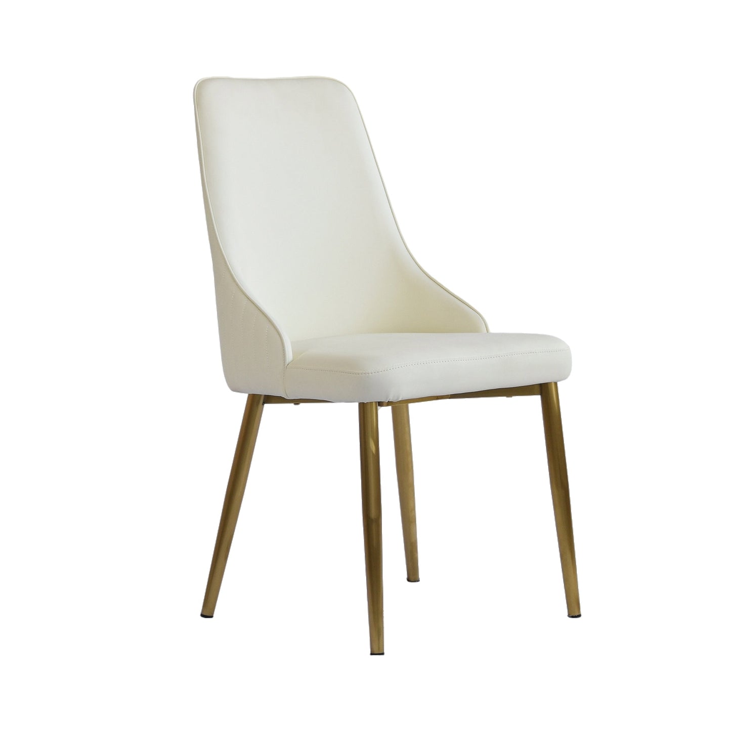 Modern PU sponge - filled dining chair, solid wood metal legs, suitable for restaurants, living rooms and rooms - (Set of 2) - 1st Choice Furniture Direct