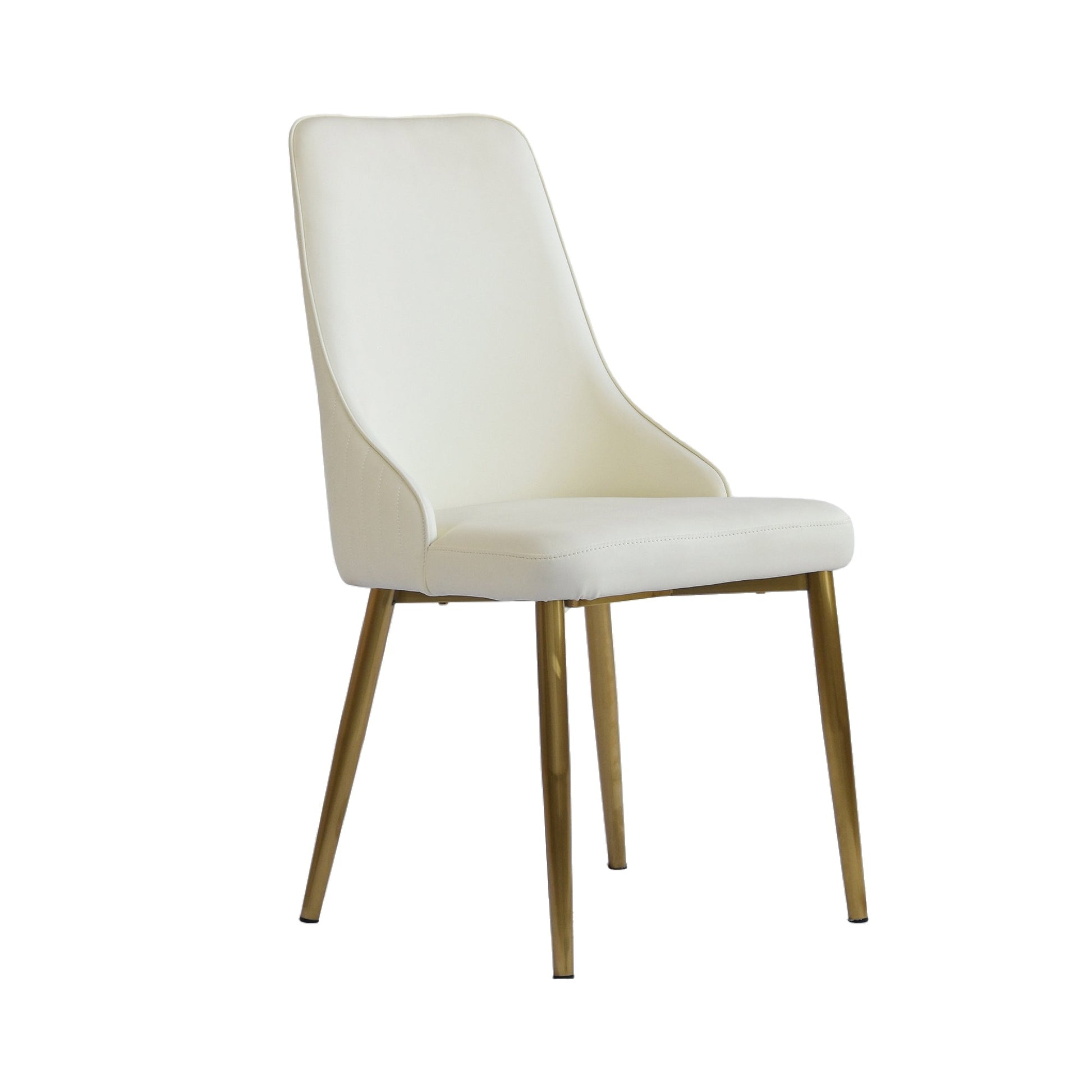 Modern PU sponge - filled dining chair, solid wood metal legs, suitable for restaurants, living rooms and rooms - (Set of 2) - 1st Choice Furniture Direct