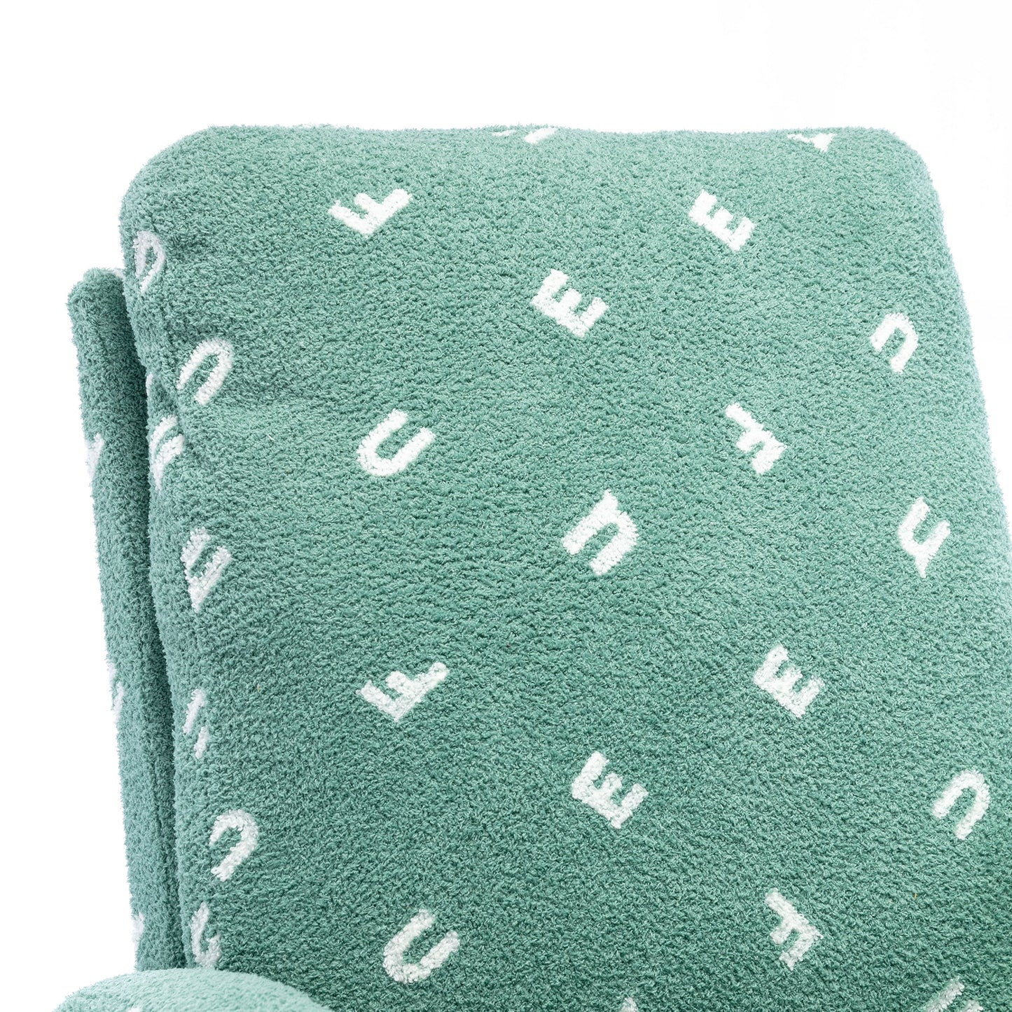 Modern Rocking Chair for Nursery, Mid Century Accent Rocker Armchair with Side Pocket, Green Boucle, 26.8'W - 1st Choice Furniture Direct