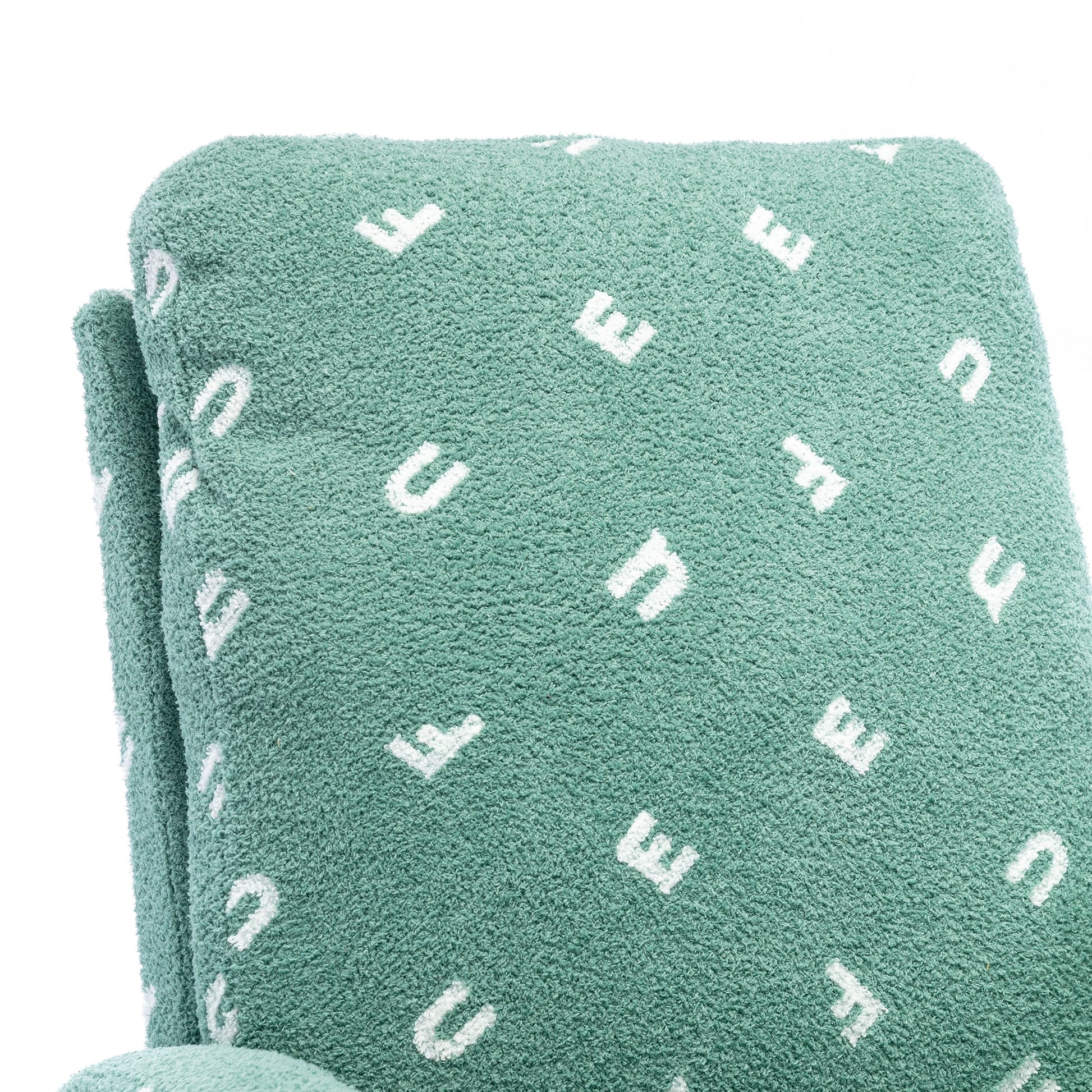 Modern Rocking Chair for Nursery, Mid Century Accent Rocker Armchair with Side Pocket, Green Boucle, 26.8'W - 1st Choice Furniture Direct