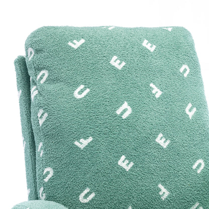 Modern Rocking Chair for Nursery, Mid Century Accent Rocker Armchair with Side Pocket, Green Boucle, 26.8'W - 1st Choice Furniture Direct
