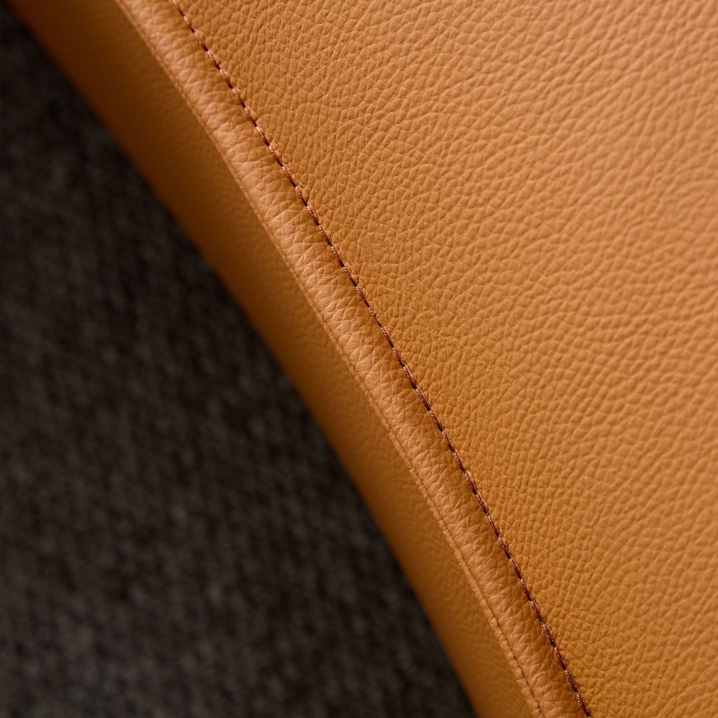 Modern Sectional curved Sofa Couch for Living Room,Upholstered 5 - Seat Sofa Couch Eco - leather Couch Set for Apartment Office,Orange - 1st Choice Furniture Direct