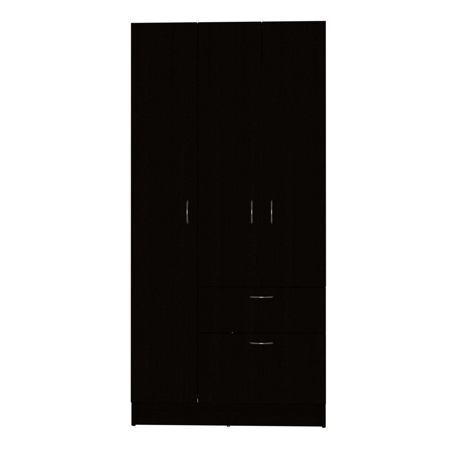 Modern Storage Armoire Wardrobe Cabinet with Drawer and Hanging Rod - 1st Choice Furniture Direct