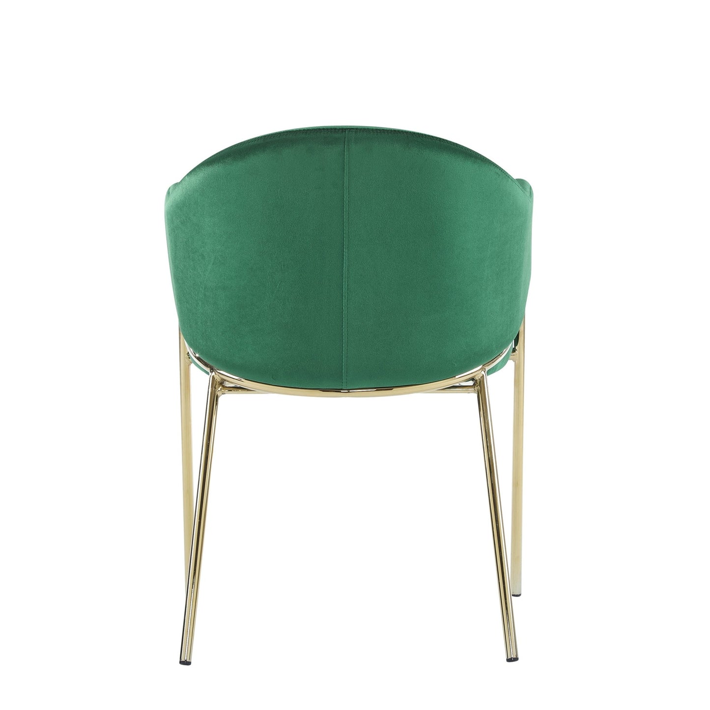 Modern Velvet Upholstered Dining Chair with Gold Metal Frame in Emerald and Gold - 1st Choice Furniture Direct