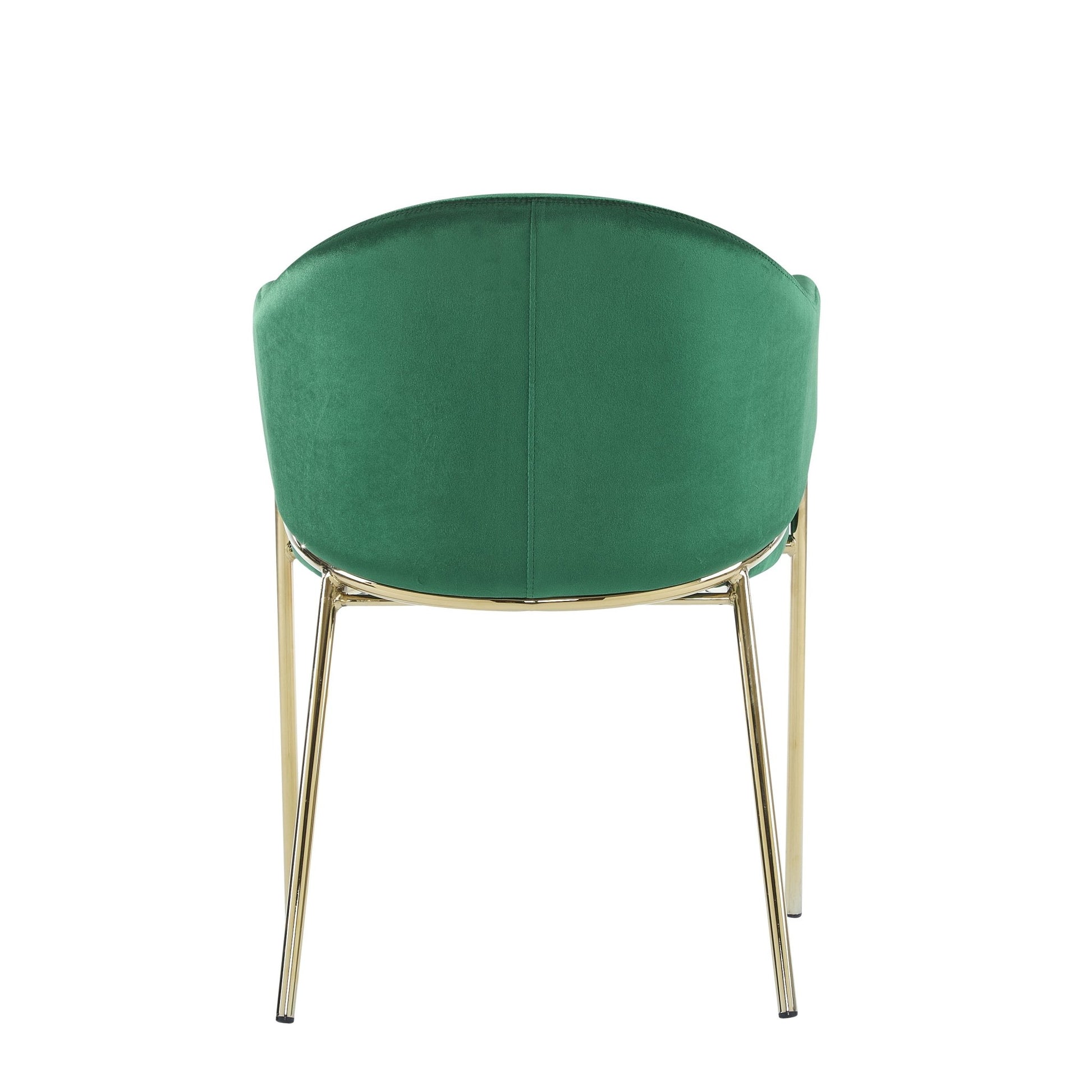 Modern Velvet Upholstered Dining Chair with Gold Metal Frame in Emerald and Gold - 1st Choice Furniture Direct