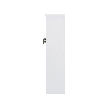 Modern Wall Mounted Bathroom Storage Cabinet with Mirror, White MDF Medicine Cabinet with Towel Bar, 35'' x 28'' - 1st Choice Furniture Direct