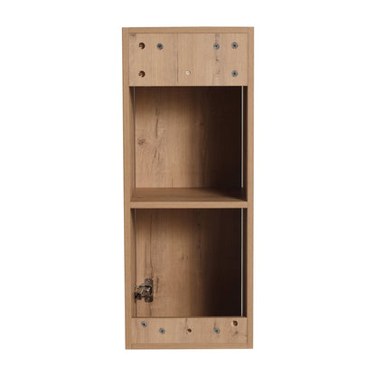 Modern Wall - Mounted Bathroom Vanity with Resin Sink and Side Cabinet, Soft Close Drawer, Imitative Oak, Plywood, 30 Inch - 1st Choice Furniture Direct