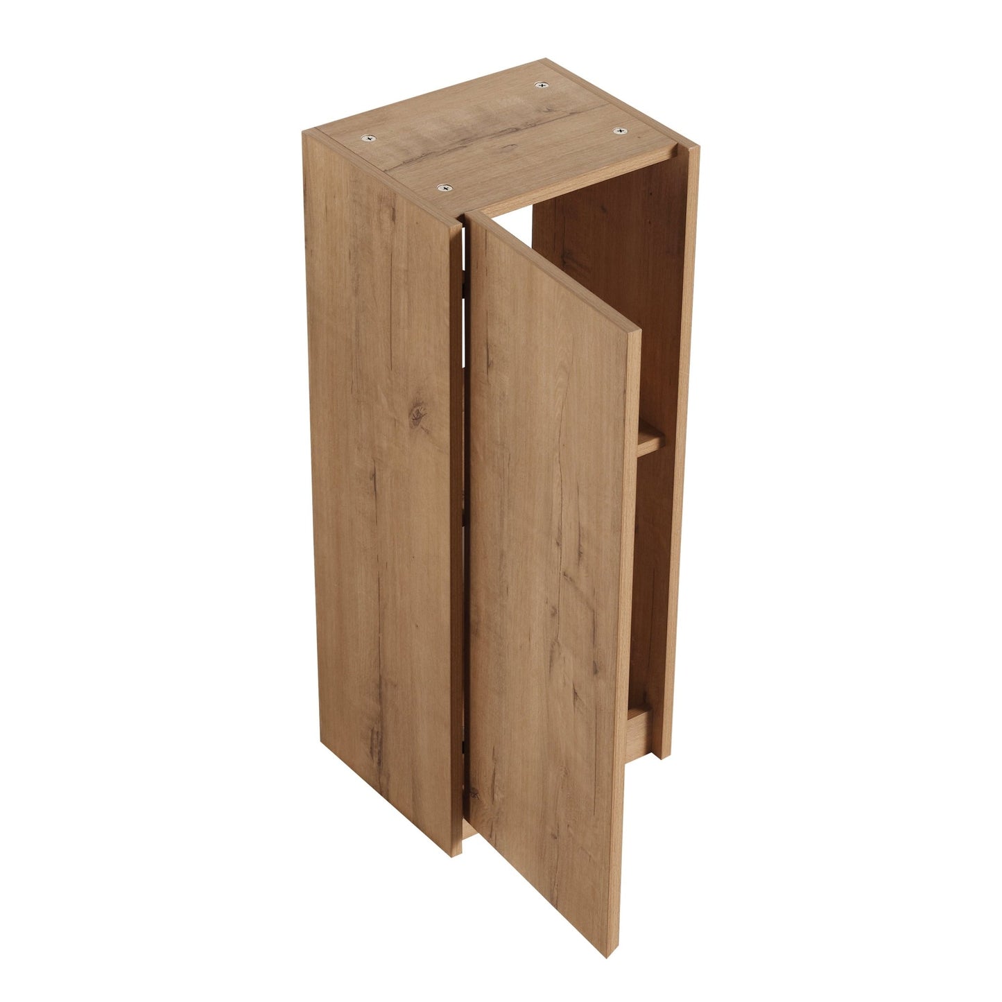 Modern Wall - Mounted Bathroom Vanity with Resin Sink and Side Cabinet, Soft Close Drawer, Imitative Oak, Plywood, 30 Inch - 1st Choice Furniture Direct