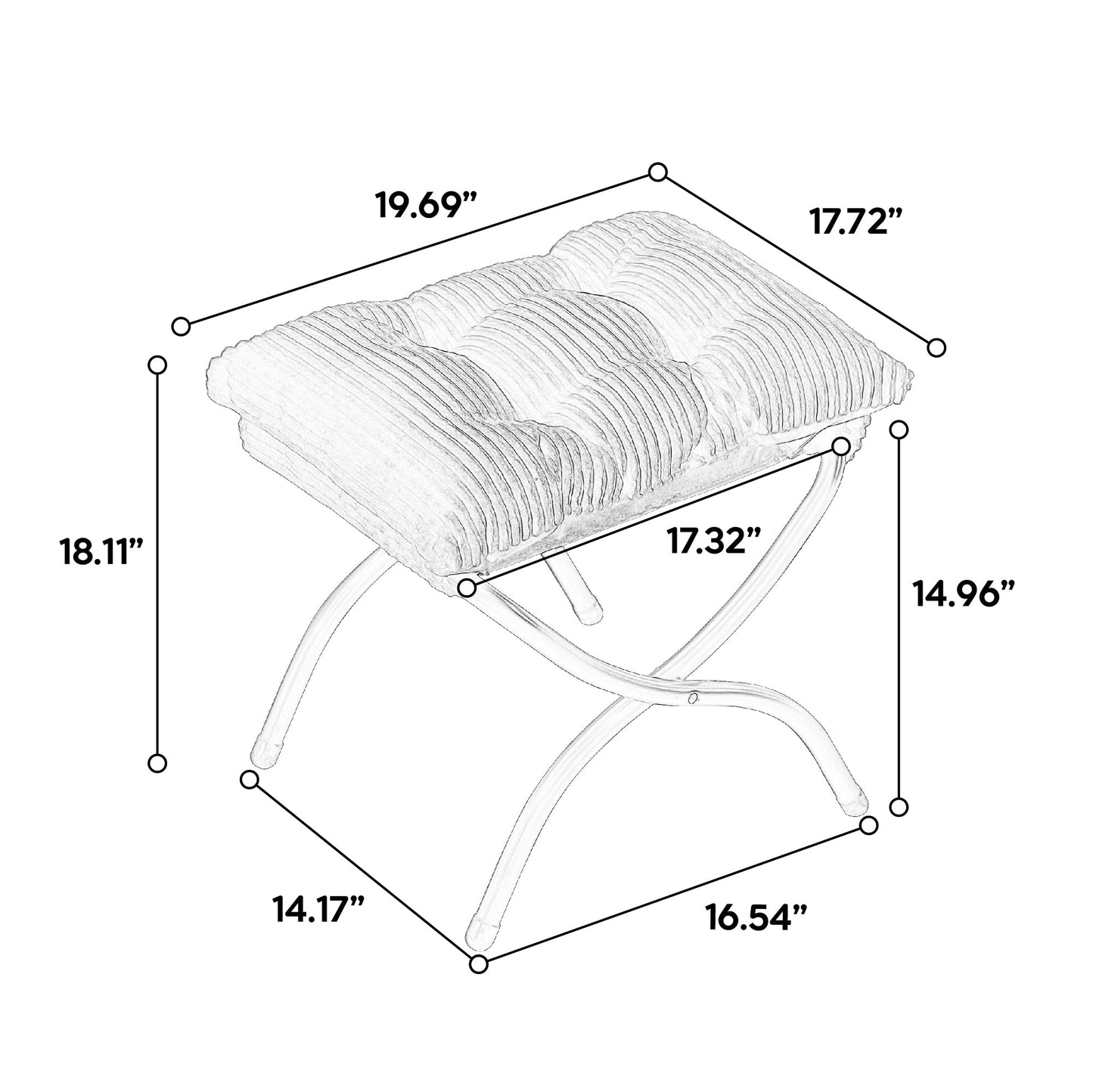 Modern White Lazy Chair with Ottoman and Side Storage Pocket - 1st Choice Furniture Direct