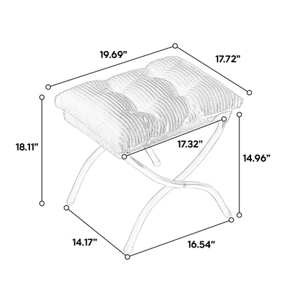 Modern White Lazy Chair with Ottoman and Side Storage Pocket - 1st Choice Furniture Direct