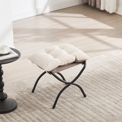 Modern White Lazy Chair with Ottoman and Side Storage Pocket - 1st Choice Furniture Direct