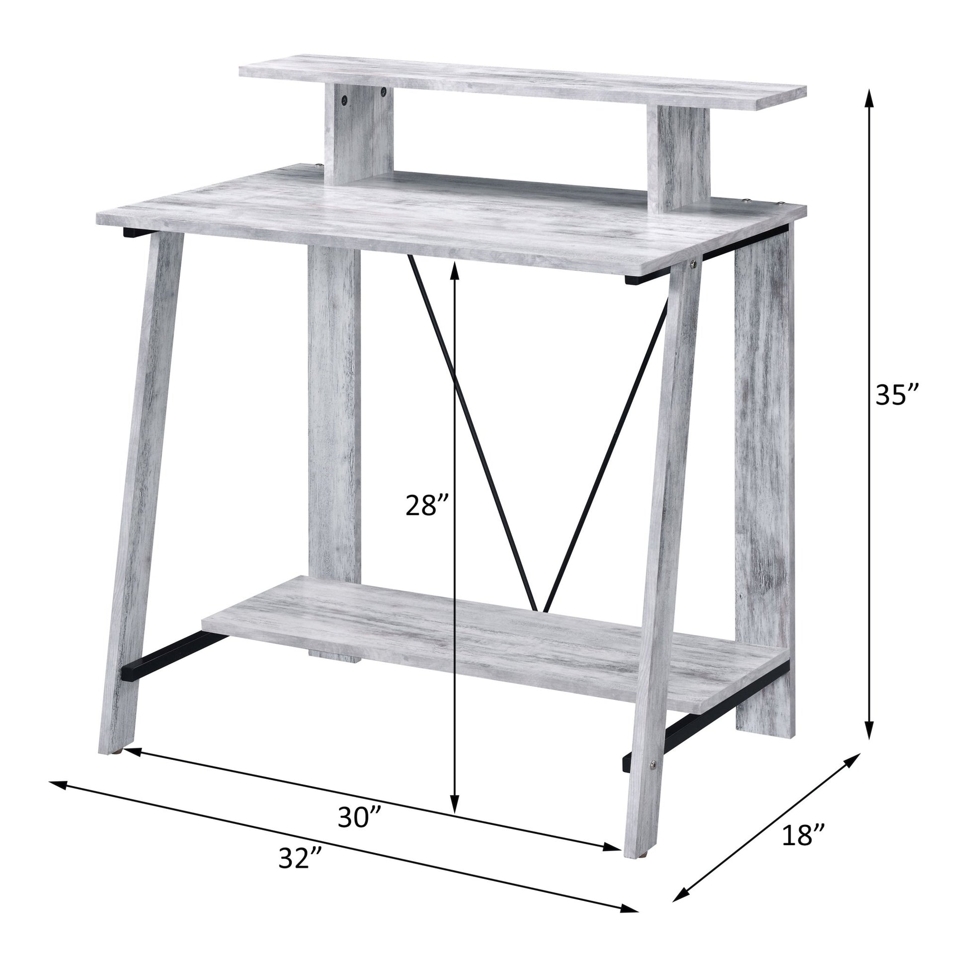 Modern White Writing Desk with USB Charging Ports and Storage - 1st Choice Furniture Direct