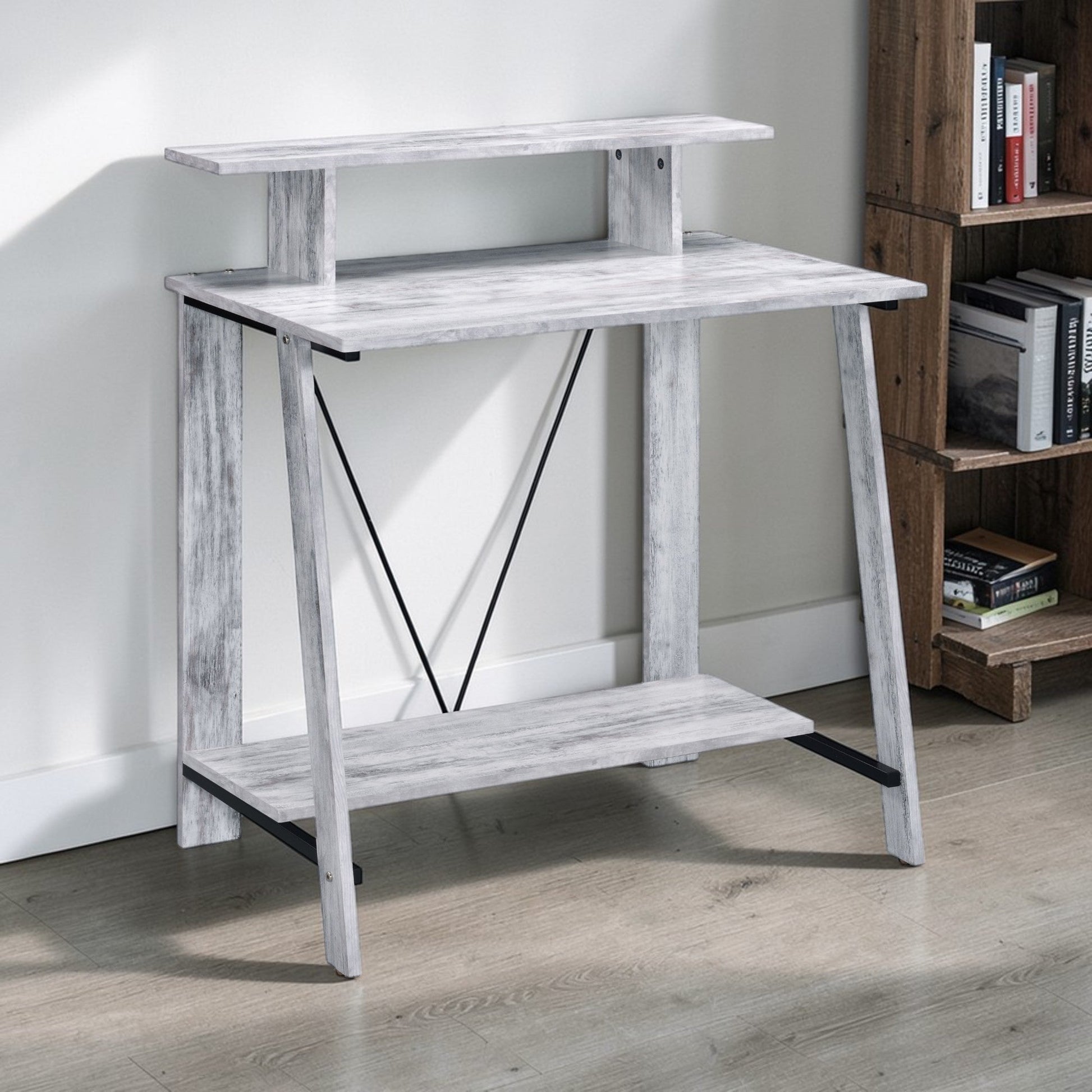 Modern White Writing Desk with USB Charging Ports and Storage - 1st Choice Furniture Direct