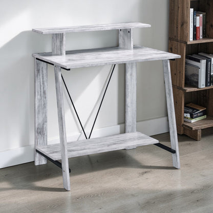 Modern White Writing Desk with USB Charging Ports and Storage - 1st Choice Furniture Direct