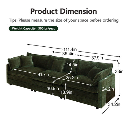 Modular 3 - Seater Chenille Sofa | Expandable Sectional Couch for Living Room - 1st Choice Furniture Direct