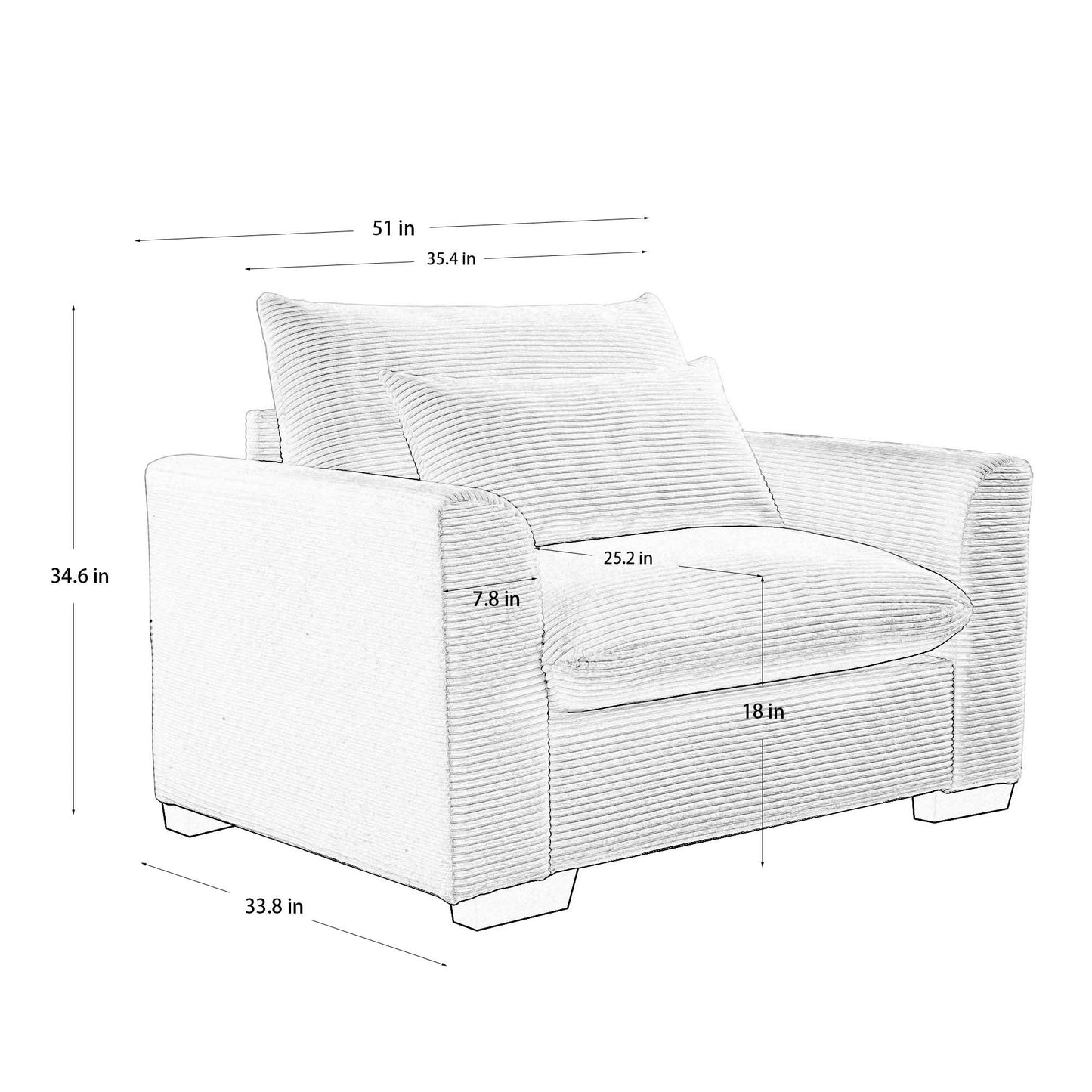 Modular Corduroy Sectional Sofa | Convertible Cloud Couch - 1st Choice Furniture Direct