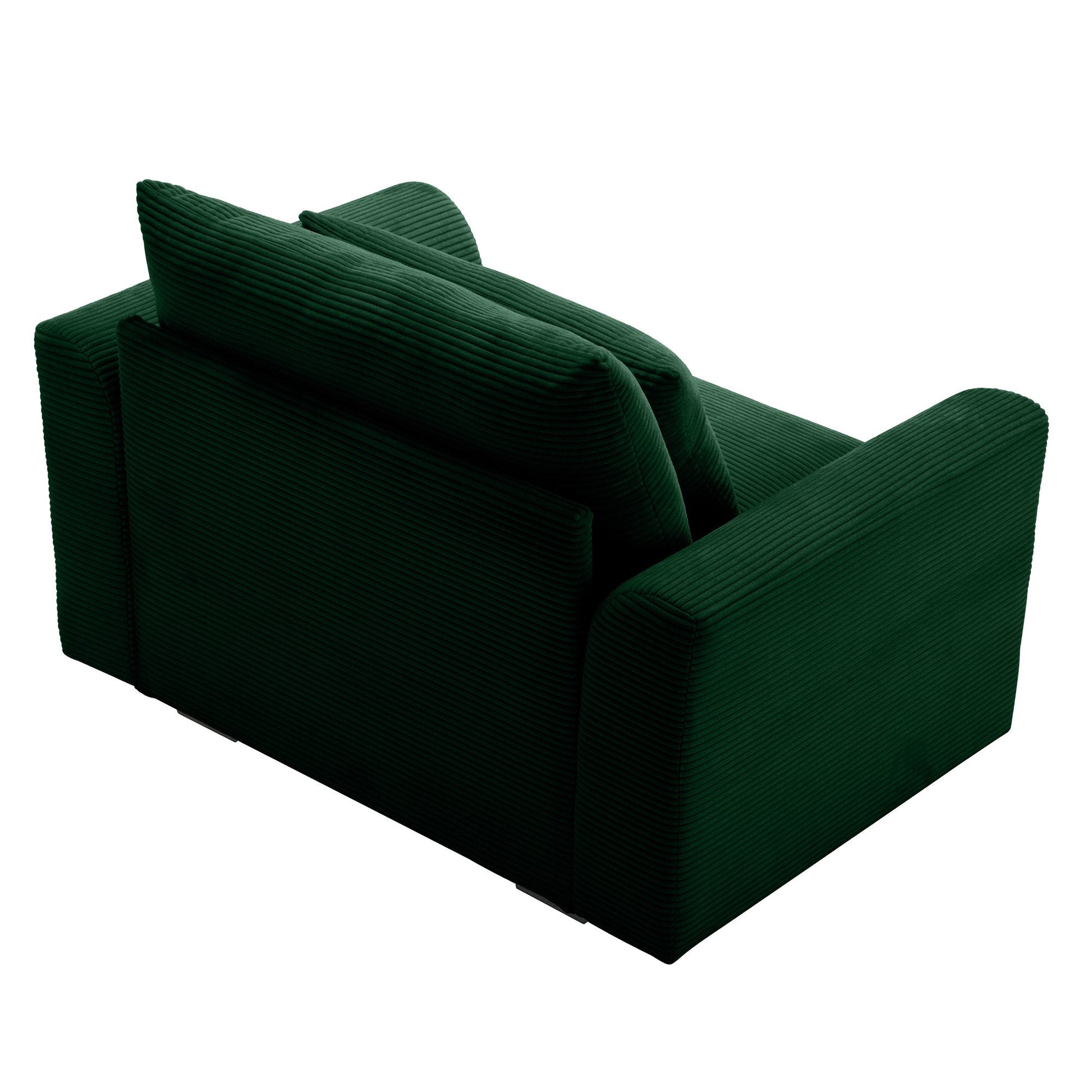 Modular Corduroy Sofa Chair – Green 1-Seater Convertible Sectional Sofa for Living Room - 1st Choice Furniture Direct