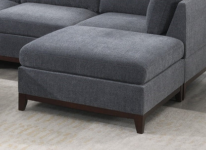 Modular Living Room Furniture Ottoman Ash Chenille Fabric 1pc Cushion Ottoman Couch - 1st Choice Furniture Direct
